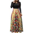 thumbnail image 2 of Joyeux Noël TIMIFIS Femmes Mode d'Automne Femmes Manches Longues Amples Unies Robes Maxi Décontractées Longues Robes Robe de Cocktail Robe de Fête Ligne A Vintage Robes de Retour à la Maison, 2 of 6