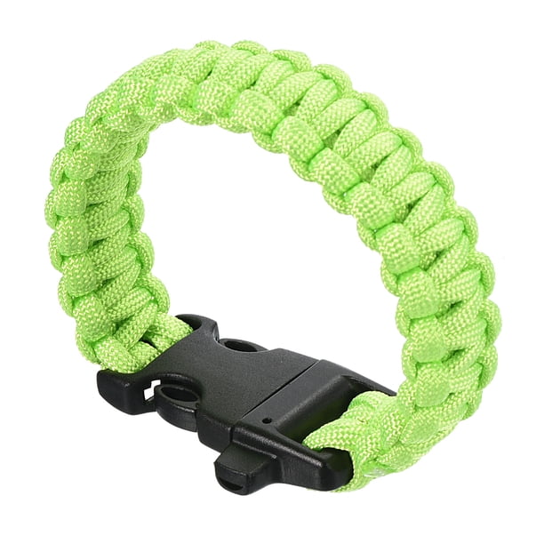 Pulseras de paracord de supervivencia Uxcell, pulsera de paracord trenzada, verde claro