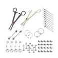 thumbnail image 1 of Complete Body Piercing Kit - 50-Piece Assorted Jewelry, Needles and Tools, 1 of 1