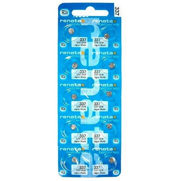 Renata #337 Silver Oxide Battery - 10 Pack (337-10)