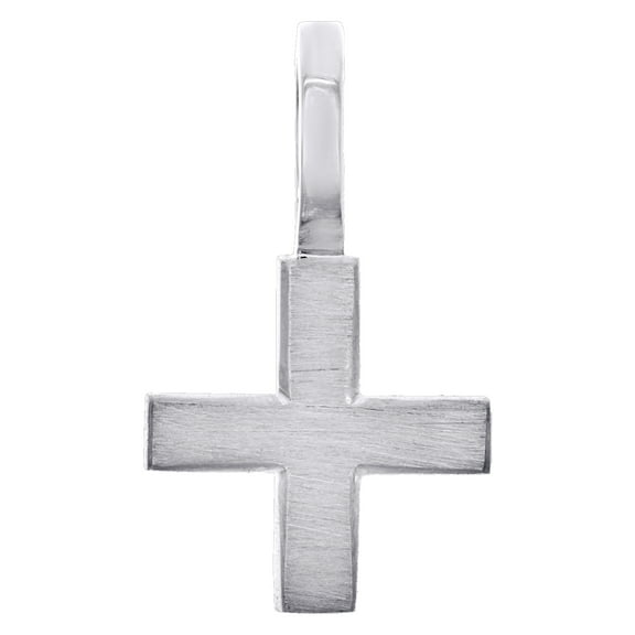 10K White Gold Mini Number # Pendant Block Font Charm Hashtag Plus Sign | Plus