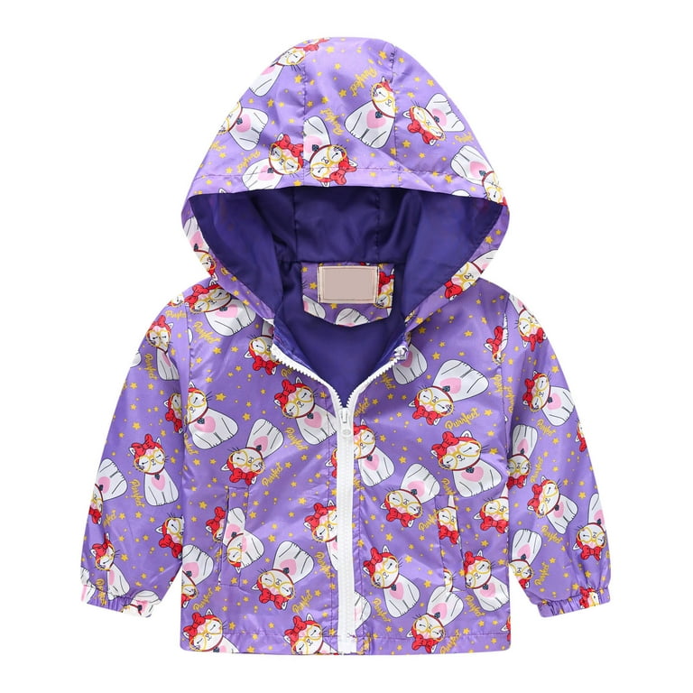 gakvbuo Clearance Items All 2022!Winter Coats For Kids With Hooded Jacket  Cute Animal Printed Windproof Long Sleeved Light Puffer Jacket For Baby  Boys Girls Clothes 