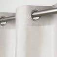 thumbnail image 3 of Exclusive Home Chateau Striped Faux Silk Grommet Top Curtain Panel Pair, 54"x96", Dove Grey, 3 of 4