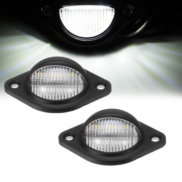 2 Luces LED para Matrícula JM Resistente al Agua 6.4 cm x 4.6 cm x 2.7 cm