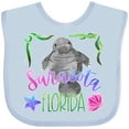 thumbnail image 3 of Inktastic Sarasota Florida Cute Swimming Manatee Boys or Girls Baby Bib, 3 of 4