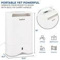 thumbnail image 3 of Ivation 19 Pint, 410 Sq/Ft, Wifi Dehumidifier W/ Drain Hose & Smartphone Control, 3 of 8