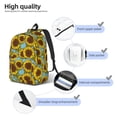 thumbnail image 4 of Naloa Sunflowers Canvas Backpack for Men Women Rucksack Casual Travel Daypack College Tote Satchel Bookbag for Teens-Small, 4 of 7