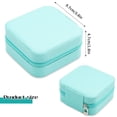 thumbnail image 5 of Small Travel Jewelry Case，Portable Jewelry Organizer Travel Case Leather Jewelry Box Travel Mini Storage Organizer Portable Display Storage Box For Rings Earrings Necklaces Gifts, 5 of 7