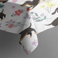 thumbnail image 3 of Dachshunds with Flowers Rectangle Tablecloth 60"x84",Waterproof Polyester Rectangle Table Cloth, Wipeable Spillproof Polyester Tablecloth for Dining, Camping, Indoor and Outdoor, 3 of 5