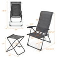thumbnail image 2 of Costway 4-Piece Steel Outdoor Patio Dining Set, Gray, 2 of 10