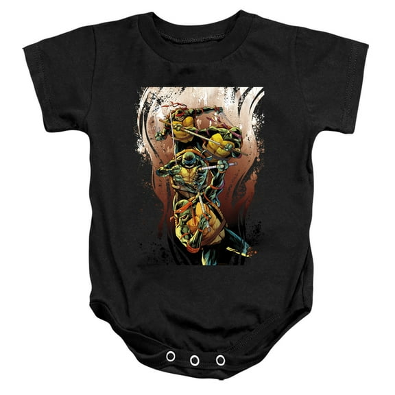 TMNT Teenage Mutant Ninja Turtles Earthy Rainbow Warriors Unisex Infant Snap Suit for Baby