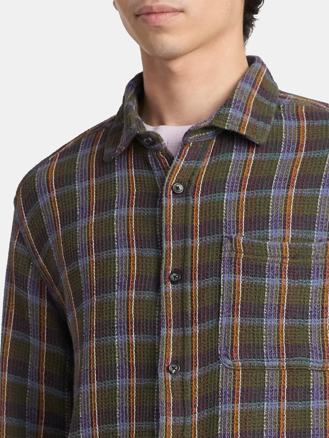 No Boundaries Men's & Big Men's Long Sleeve Textured Shirt , Sizes XS-5XL