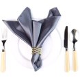 thumbnail image 3 of Napkin Rings, 12 Piece Metal Napkin Rings For Wedding Dinner Birthday Table Decoration （Gold）, 3 of 5