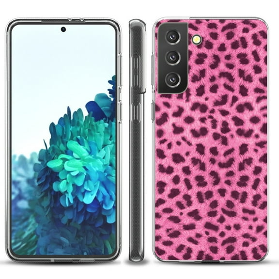 Slim-Fit TPU Protective Phone Case compatible with Samsung Galaxy S21  5G / S21 PLUS 5G, by OneToughShield ® - Cheetah Pink