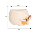 thumbnail image 4 of LUXERAD Smiley Face Guitar Planter with Drainage Holes for Succulents, 4 of 6