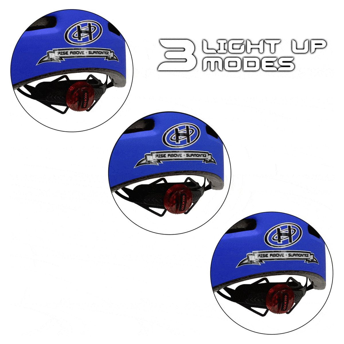 HALO 3 in 1 Helmet and Protective Pad Combo Set - Blue