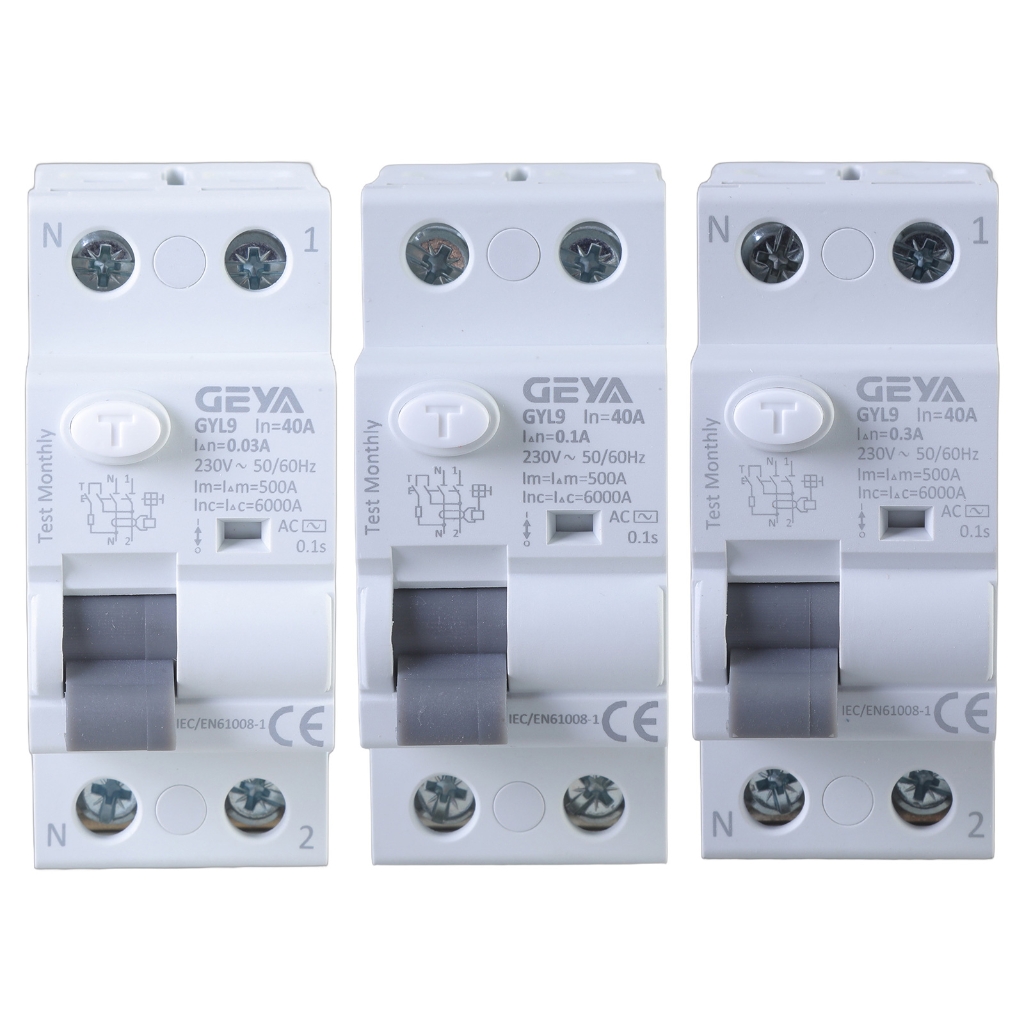 2P 40A Automatic Self-Reclosing Device Circuit Breaker 30mA/100mA/300mA
