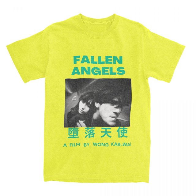 Camiseta con estampado de ángeles caídos para hombre y mujer camisa informal Vintage con cuello redondo de algodón a la moda talla grande de verano