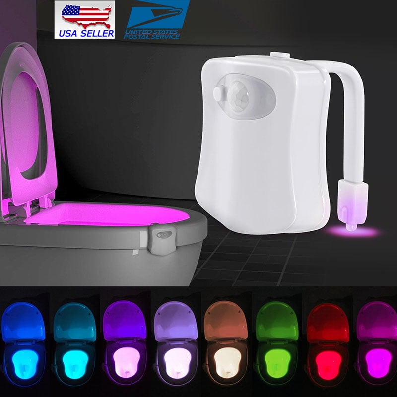 Color Toilet Night Light Led Motion Sensing Automatic Toilet Bowl Bathroom Walmart Com