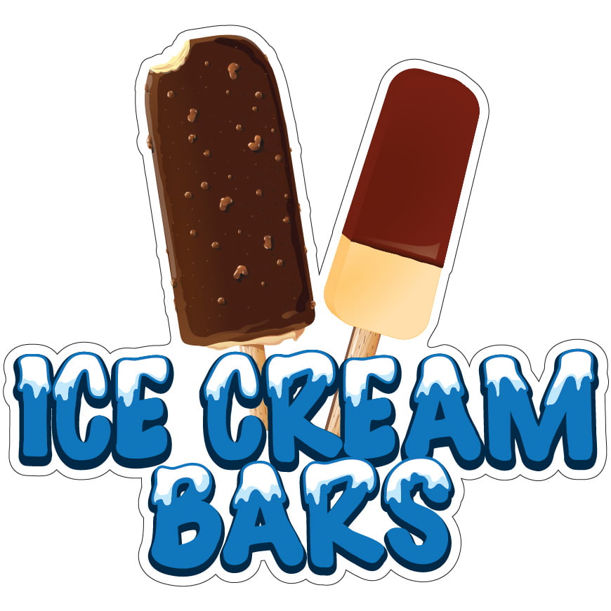 Ice Cream Bars Decal Concession Stand Food Truck Sticker 