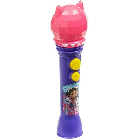 eKids DreamWorks Gabby's Dollhouse Toy Microphone for Kids, Musical Toy for Girls with Built-in Song, Kids Microphone Designed for Ages 3 and Up