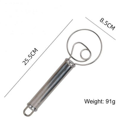 

Hand Danish Dough Whisk Bread Mixer Stainless Steel Cake Pastry Dough Mixer Stick Egg Beater Kitchen Baking Accessories