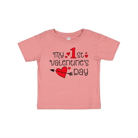 

Inktastic My First Valentines Day Red Hearts and Arrow Gift Baby Boy or Baby Girl T-Shirt
