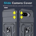 thumbnail image 5 of KOMI for Google Pixel 9A 2025 Case with Slide Camera Cover HD Screen Protector [Military Grade Drop Tested] Magnetic Ring Holder Kickstand Protective Phone Case for Pixel 9A 6.3 inch, Black, 5 of 5