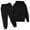 Black, variant on AherBiu Toddler Boys Outfits Fall Long Sleeve Hoodies Pullover Tops with Pants Unisex Loose Fitting Kids Sets