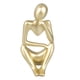 thumbnail image 3 of Estatua de pensador de resina, figura de pensador abstracto, estilo pensador, decoración para sala de estar, oficina, estantería dorada izquierda, 3 of 14
