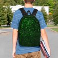 thumbnail image 4 of Easygdp Green Sparkling Mochila Ligera de 15 Pulgadas para Estudiantes, Mochila Cómoda para la Escuela y Viajes, Correas Ajustables, 4 of 6