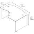 thumbnail image 4 of BBF Series C Engineered Wood Right Hand L-Bow Desk in Hansen Cherry, 4 of 8