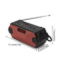 thumbnail image 4 of kurtrusly Haut-Parleur Sans Fil V5.0 Radio Haut-Parleur Extérieur Rechargeable Portable Mains Libres Barre de Son Subwoofer, Rouge, 4 of 9