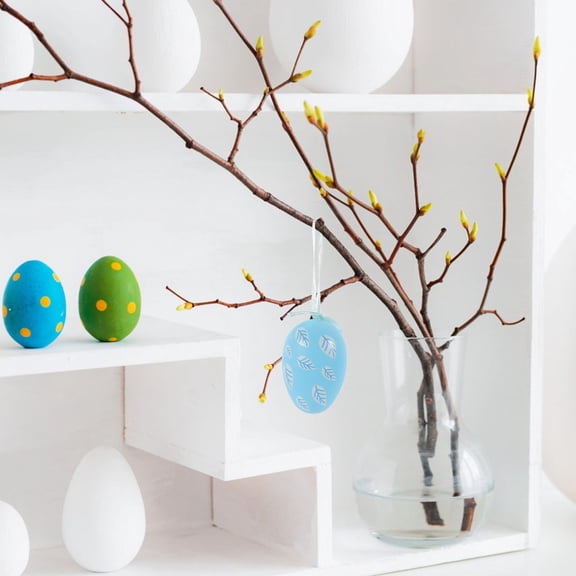BESTYASH 12-Piece Assorted Color Easter Hanging Ornaments Set for Festive Spring Holiday Decoration