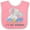 Pink and White, variant on Inktastic I Love My Mommy Cute Elephants with Moon and Stars Boys or Girls Baby Bib