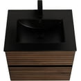 thumbnail image 6 of Blossom Annecy 24" Floating Vanity | Dark Walnut | Matte Black Ceramic Sink | Wall Mounted Cabinet with Storage, 6 of 7