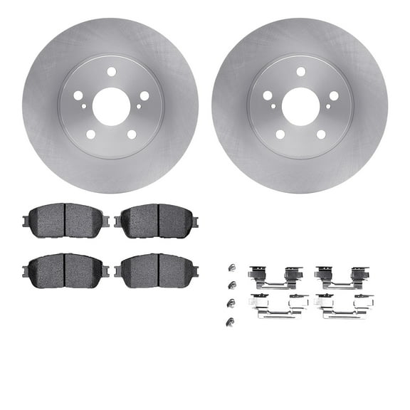 Dynamic Friction Company Front Brake Rotors with 5000 Advanced Brake Pads includes Hardware 6512-76444