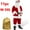 Red 11pcs, variant on Men's Santa Claus Costume 12PCS. Velvet Adult Deluxe Santa Suit -M