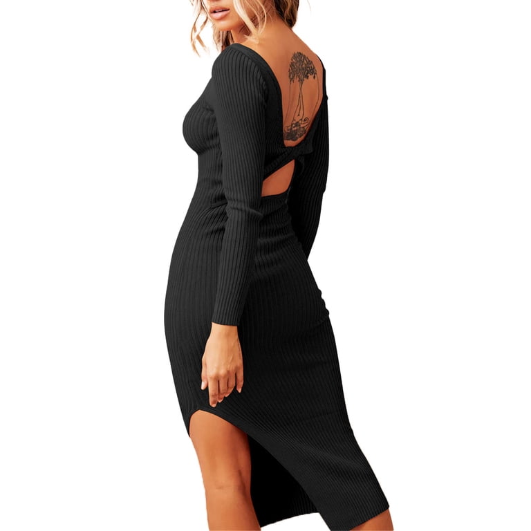 backless batwing dress Cameo Batwing Knit Midi Dress Ivory main image 1