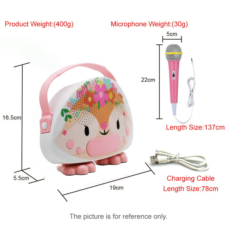 Karaoke Microphone for Kids Singing, 5 in 1 Wireless Bluetooth Microphone  with LED Lights Karaoke Machine Portable Mic Speaker - AliExpress
