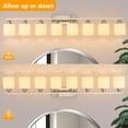 thumbnail image 2 of GCGAFUL 8-Light Chrome Dimmable Bathroom Vanity Light Fixture with Milky White Glass Shade, 2 of 9