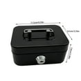 thumbnail image 2 of Ovzne Small Metal Cash Box With Lock - 4.53 X 3.78 X 2.28 Inch, Cute Money Organizer With Handle, Portable Kids’ Toy Piggy Bank For Storing Cash, Coins Valuables, 2 of 5