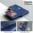 thumbnail image 5 of Allytechgroup Slim Fit iPhone 16 Plus Case, Protective PU Leather Wallet Cover with Card Holder RFID Blocking Back Case Cover for Apple iPhone 16 Plus, Darkblue, 5 of 8