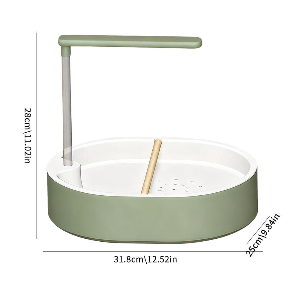 SharkTRUE Automatic Bird Bath with USBPowered Water Circulation, ChewResistant ABS Plastic Birdbath for Outdoor Garden, Hygienic & EasyClean Design with AntiSpill Rim