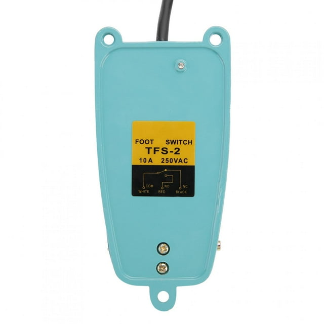 Interruptor De Pie De Alimentación, TFS-2 Interruptor De Pedal De Reinicio Eléctrico De aleación De Aluminio Antideslizante AC 250 V 10 A SPDT Con Carcasa Duradera, Contactos