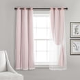 thumbnail image 3 of Lush Decor Grommet Sheer Panels With Insulated Blackout Lining Navy 38X108 Set, 3 of 7