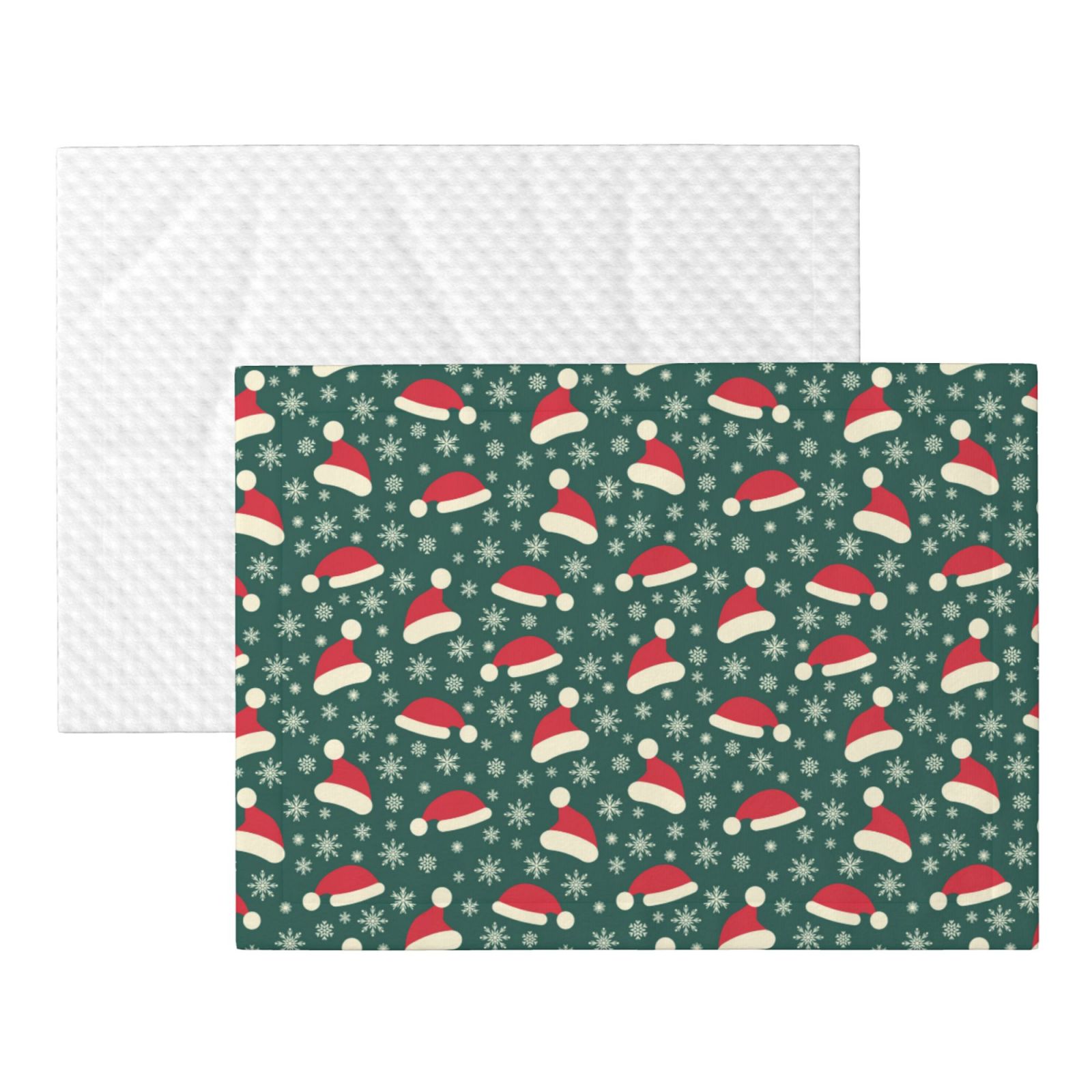 Naloa Santa Hat Joy Green Festive Dog Blanket, 3 Sizes Cat Blanket for Indoor Cats Large Medium Small Dog Gifts-Large