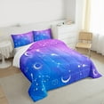 thumbnail image 3 of Feelyou Mystic Constellation Queen Comforter Set, Moon Stars Galaxy Bedding Sets, Dreamy Cartoon Theme Bedding Comforter Set, Super Cozy Room Decor, 3 Pieces, 3 of 8