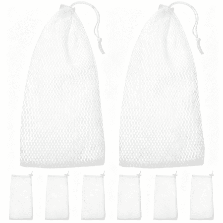 GASTROPOD Wild Bird Feeder Sock 8Pcs Bird Sock Feeder Net Thistle Food Finch for Wildlife(White)