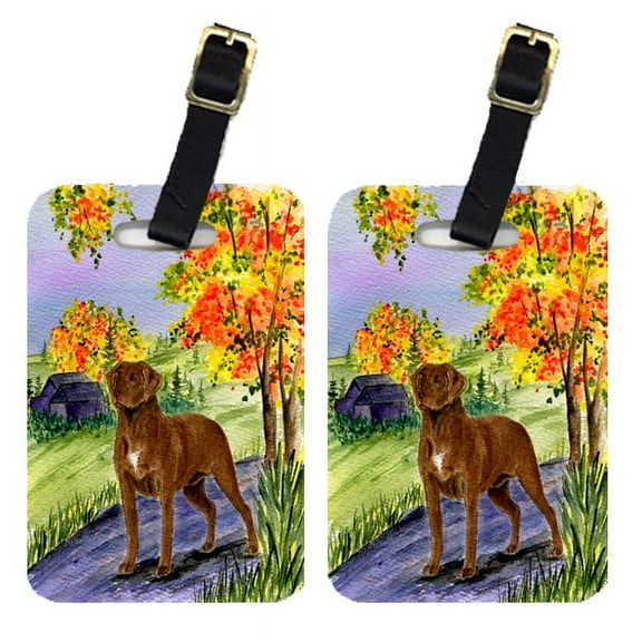 Pair of 2 Chesapeake Bay Retriever Luggage Tags
